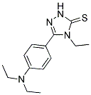 5-[4-(DIETHYLAMINO)PHENYL]-4-ETHYL-2,4-DIHYDRO-3H-1,2,4-TRIAZOLE-3-THIONE 结构式