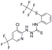 2-[3-CHLORO-5-(TRIFLUOROMETHYL)PYRIDIN-2-YL]-N-{2-[(PENTAFLUOROETHYL)THIO]PHENYL}HYDRAZINECARBOTHIOAMIDE 结构式