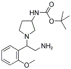 3-N-BOC-AMINO-1-[2-AMINO-1-(2-METHOXY-PHENYL)-ETHYL]-PYRROLIDINE 结构式