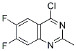 6,7-DIFLUORO-4-CHLORO-2-METHYL-QUINAZOLINE 结构式