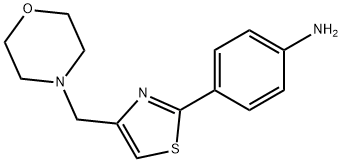 [4-[4-(N-吗啉基甲基)噻唑-2-基]苯基]胺 结构式