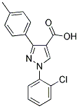 1-(2-CHLOROPHENYL)-3-(4-METHYLPHENYL)-1H-PYRAZOLE-4-CARBOXYLIC ACID 结构式