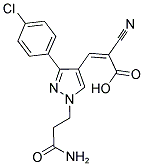 (2Z)-3-[1-(3-AMINO-3-OXOPROPYL)-3-(4-CHLOROPHENYL)-1H-PYRAZOL-4-YL]-2-CYANOACRYLIC ACID 结构式