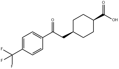 CIS-4-[2-OXO-2-(4-TRIFLUOROMETHYLPHENYL)ETHYL]CYCLOHEXANE-1-CARBOXYLIC ACID 结构式