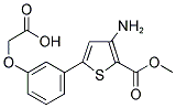 3-Amino-5-(3-carboxymethoxy-phenyl)-thiophene-2-carboxylic acid methyl ester 结构式