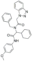 2-(2-(1H-BENZO[D][1,2,3]TRIAZOL-1-YL)-N-BENZYLACETAMIDO)-2-(CYCLOHEX-3-ENYL)-N-(4-METHOXYPHENYL)ACETAMIDE 结构式
