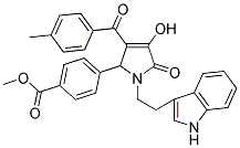 METHYL 4-[4-HYDROXY-1-[2-(1H-INDOL-3-YL)ETHYL]-3-(4-METHYLBENZOYL)-5-OXO-2,5-DIHYDRO-1H-PYRROL-2-YL]BENZOATE 结构式