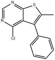 4-CHLORO-6-METHYL-5-PHENYLTHIENO[2,3-D]PYRIMIDINE 结构式
