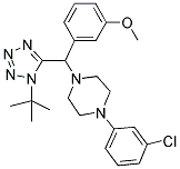 1-((1-TERT-BUTYL-1H-TETRAZOL-5-YL)(3-METHOXYPHENYL)METHYL)-4-(3-CHLOROPHENYL)PIPERAZINE 结构式