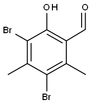 3,5-Dibromo-2-hydroxy-4,6-dimethyl-benzaldehyde 结构式