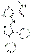 5-{[(2Z)-3,4-DIPHENYL-1,3-THIAZOL-2(3H)-YLIDENE]AMINO}-N-METHYL-1H-IMIDAZOLE-4-CARBOXAMIDE 结构式