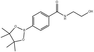 4-(2-HYDROXYETHYLCARBAMOYL)PHENYLBORONIC ACID, PINACOL ESTER 结构式