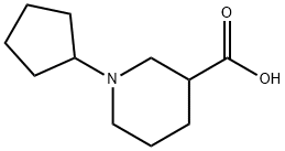 1-环戊基哌啶-3-羧酸盐酸盐 结构式