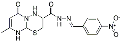 8-METHYL-N'-(4-NITROPHENYL)-6-OXO-3,4,9,9A-TETRAHYDRO-2H,6H-PYRIMIDO[2,1-B][1,3,4]THIADIAZINE-3-CARBOHYDRAZIDE 结构式