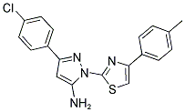 3-(4-CHLOROPHENYL)-1-[4-(4-METHYLPHENYL)-1,3-THIAZOL-2-YL]-1H-PYRAZOL-5-AMINE 结构式