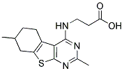3-(2,7-DIMETHYL-5,6,7,8-TETRAHYDRO-BENZO[4,5]-THIENO[2,3-D]PYRIMIDIN-4-YLAMINO)-PROPIONIC ACID 结构式