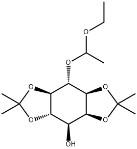 6-O-(D,L-1-ETHOXYETHYL)-1,2:4,5-BIS-O-(1-METHYLETHYLIDENE)-D,L-MYO-INOSITOL 结构式