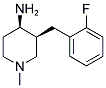 CIS-3-(2-FLUOROBENZYL)-1-METHYLPIPERIDIN-4-AMINE 结构式