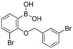 3-Bromo-2-(3'-bromobenzyloxy)phenylboronic acid 结构式