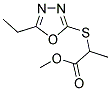 METHYL 2-[(5-ETHYL-1,3,4-OXADIAZOL-2-YL)SULFANYL]PROPANOATE 结构式