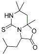 3-ISOBUTYL-7,7,8A-TRIMETHYL-5-THIOXO-TETRAHYDRO-OXAZOLO[3,2-C]PYRIMIDIN-2-ONE 结构式