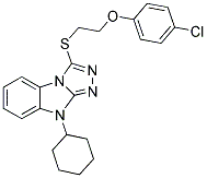 3-[2-(4-CHLORO-PHENOXY)-ETHYLSULFANYL]-9-CYCLOHEXYL-9H-BENZO[4,5]IMIDAZO[2,1-C][1,2,4]TRIAZOLE 结构式