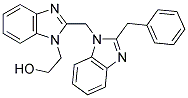 2-[2-(2-BENZYL-BENZOIMIDAZOL-1-YLMETHYL)-BENZOIMIDAZOL-1-YL]-ETHANOL 结构式