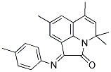 (1E)-4,4,6,8-TETRAMETHYL-1-[(4-METHYLPHENYL)IMINO]-4H-PYRROLO[3,2,1-IJ]QUINOLIN-2(1H)-ONE 结构式