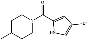 (4-Bromo-1H-pyrrol-2-yl)(4-methylpiperidino)methanone 结构式