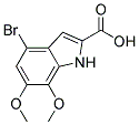 4-BROMO-6,7-DIMETHOXY-1H-INDOLE-2-CARBOXYLIC ACID 结构式