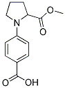 1-(4-CARBOXY-PHENYL)-PYRROLIDIN-2-CARBOXYLIC ACID METHYL ESTER 结构式