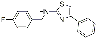 N-(4-FLUOROBENZYL)-4-PHENYL-1,3-THIAZOL-2-AMINE 结构式
