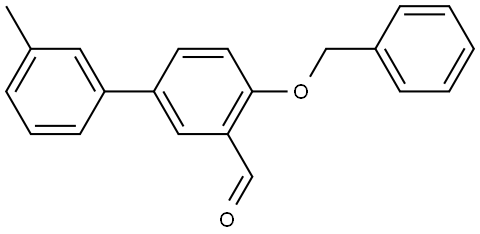 4-(苄氧基)-3'-甲基[1,1'-联苯]-3-甲醛 结构式