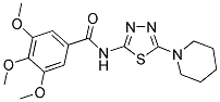 3,4,5-TRIMETHOXY-N-(5-PIPERIDIN-1-YL-1,3,4-THIADIAZOL-2-YL)BENZAMIDE 结构式