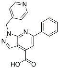 6-PHENYL-1-(PYRIDIN-4-YLMETHYL)-1H-PYRAZOLO[3,4-B]PYRIDINE-4-CARBOXYLIC ACID 结构式