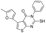 5-(5-METHYL-2-FURYL)-3-PHENYL-2-SULFANYLTHIENO[2,3-D]PYRIMIDIN-4(3H)-ONE 结构式