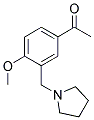 1-[4-Methoxy-3-(pyrrolidin-1-ylmethyl)phenyl]ethanone 结构式