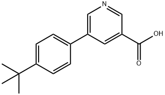 5-(4-叔丁基苯基)烟酸 结构式