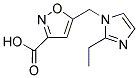 5-[(2-ETHYL-1H-IMIDAZOL-1-YL)METHYL]ISOXAZOLE-3-CARBOXYLIC ACID 结构式