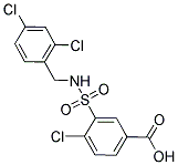 4-CHLORO-3-[[(2,4-DICHLOROBENZYL)AMINO]SULFONYL]BENZOIC ACID 结构式