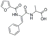 2-{[(2Z)-2-(2-FUROYLAMINO)-3-PHENYLPROP-2-ENOYL]AMINO}PROPANOIC ACID 结构式