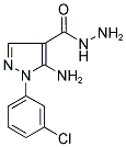 5-AMINO-1-(3-CHLOROPHENYL)-1H-PYRAZOLE-4-CARBOHYDRAZIDE 结构式