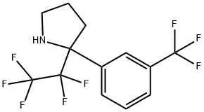 2-(全氟乙基)-2-(3-(三氟甲基)苯基)吡咯烷 结构式