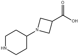 1-PIPERIDIN-4-YL-AZETIDINE-3-CARBOXYLIC ACID 结构式