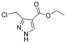 3-CHLOROMETHYL-1H-PYRAZOLE-4-CARBOXYLIC ACID ETHYL ESTER 结构式