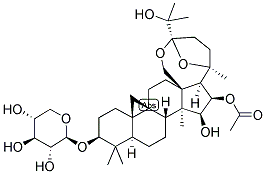 (20S,24S)-16β-Acetoxy-18,24:20,24-diepoxy-9,19-cyclanostane-3β,15β,25-triol-3-O-beta-D-xylopyranoside 结构式