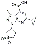 6-CYCLOPROPYL-1-(1,1-DIOXIDOTETRAHYDROTHIEN-3-YL)-3-METHYL-1H-PYRAZOLO[3,4-B]PYRIDINE-4-CARBOXYLIC ACID 结构式