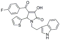 4-(4-Fluorobenzoyl)-3-hydroxy-1-[2-(1H-indol-3-yl)ethyl]-5-(2-thienyl)-1,5-dihydro-2H-pyrrol-2-one 结构式