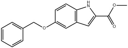 5-BENZYLOXY-1H-INDOLE-2-CARBOXYLIC ACID METHYL ESTER 结构式