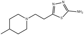 5-[2-(4-METHYL-PIPERIDIN-1-YL)-ETHYL]-[1,3,4]-THIADIAZOL-2-YLAMINE 结构式